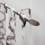 Gardinia Gardinenstangen-Set Ellipse, Edelstahl-Optik, ausziehbar von 190 bis 340 cm.