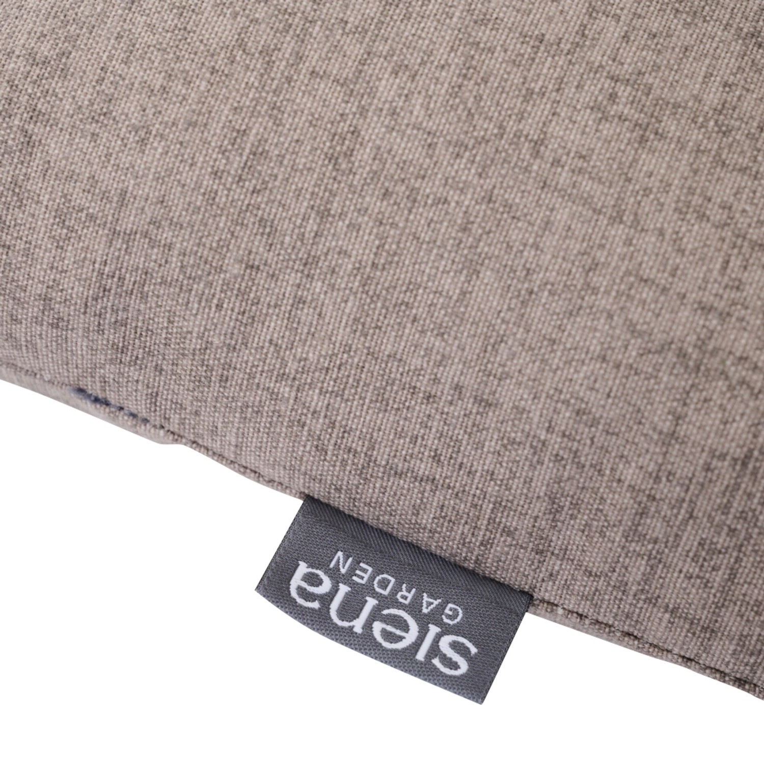 Siena Garden Banksitzkissen Comfort, 110x44x7 cm, Taupe. Kissen mit Baumwoll-Polyester-Bezug und Bändern.