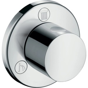 Hansgrohe Unterputzventil S Trio/Quattro in Chrom, Nahaufnahme.