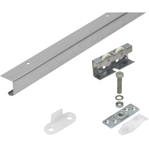 Hettich TopLine 3plus Schiebetürbeschlag Set für 1 Tür bis 40kg, Stahl verzinkt.