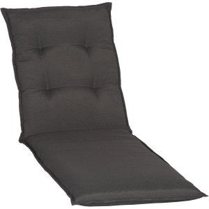 Beo Liegenauflage Trier Grau für Gartenliegen, bequemes Sitzkissen mit Baumwoll-Polyester-Bezug.