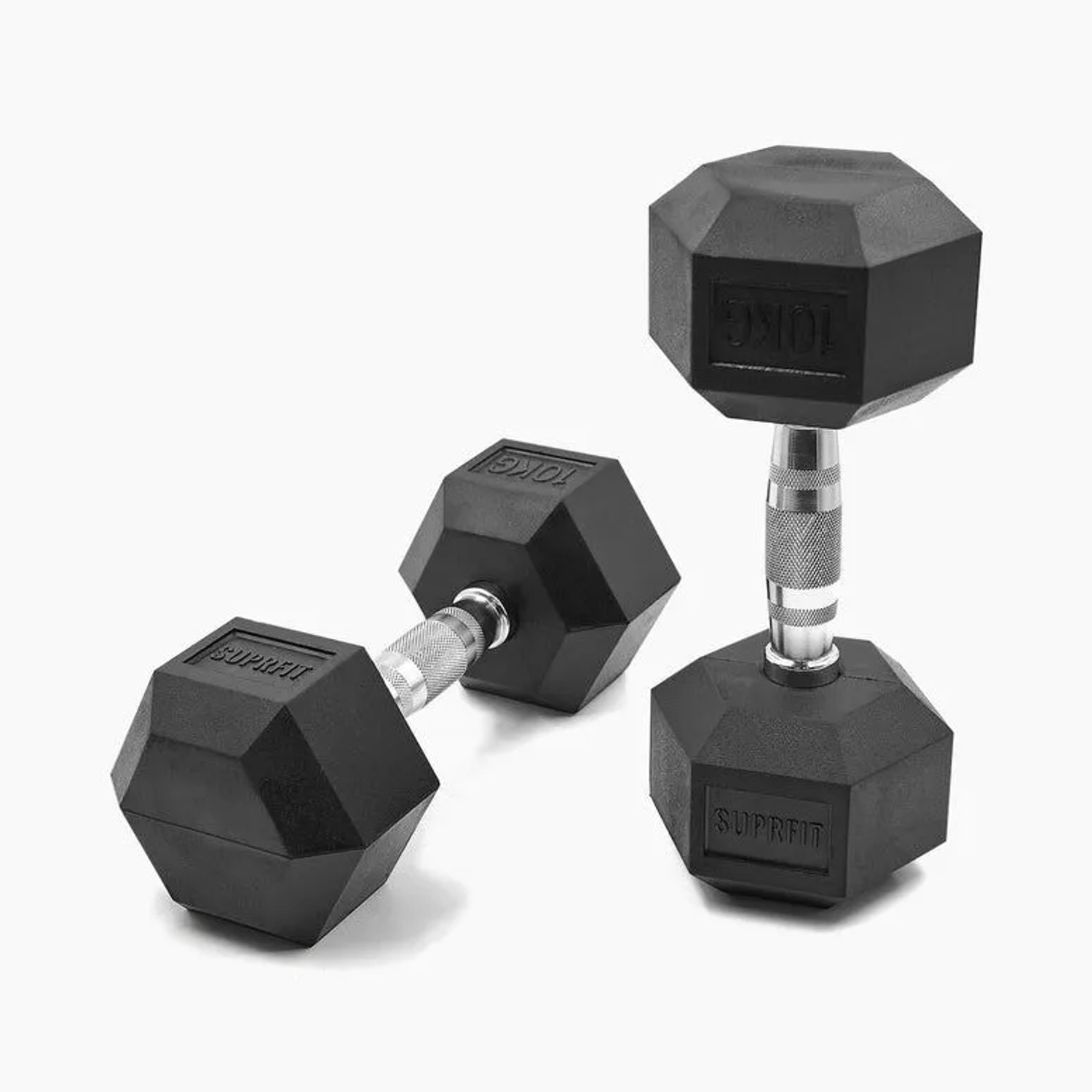 Suprfit Hex Gummi-Kurzhanteln Paar 10 kg