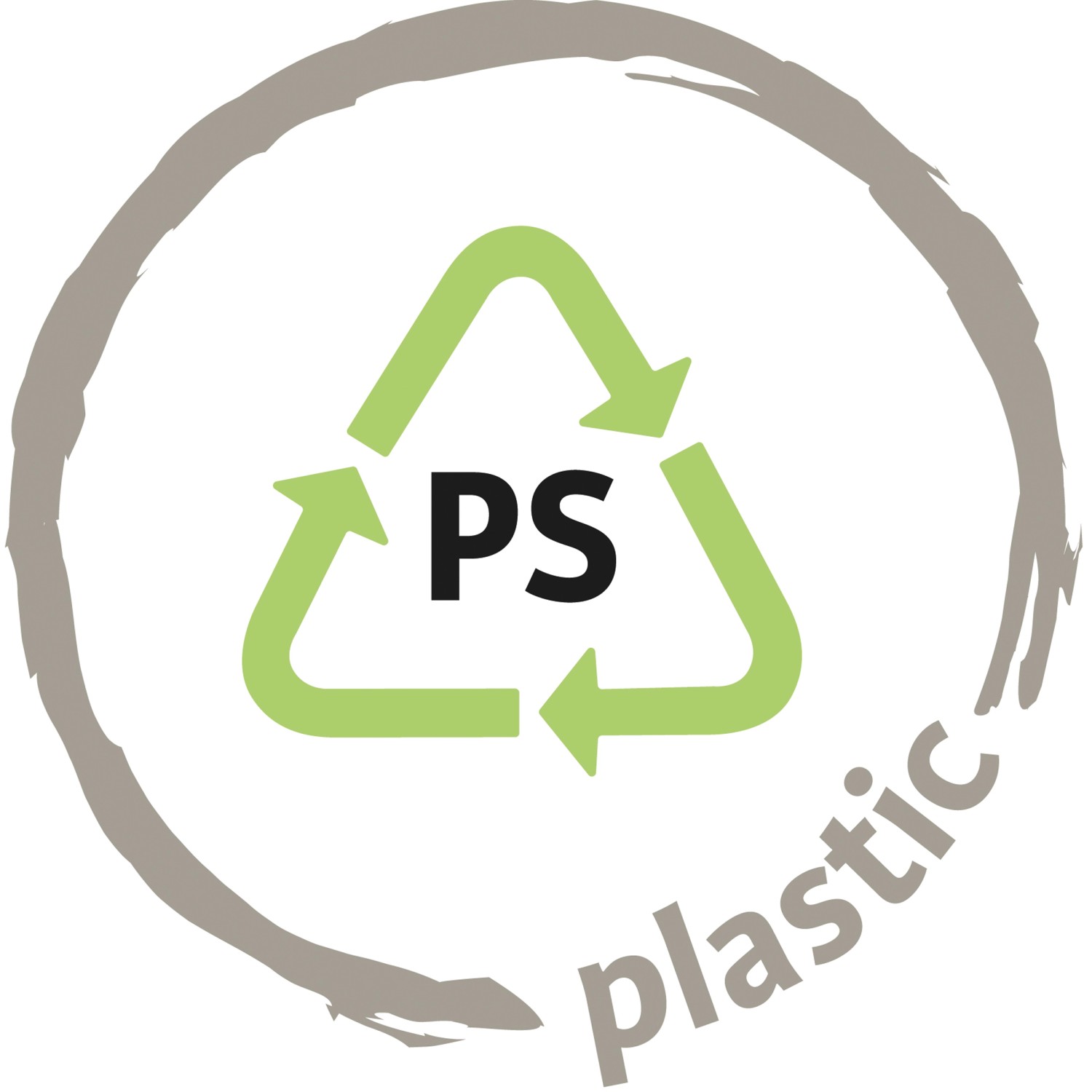 Recycling Symbol PS Plastic für Scheurich Gießkanne Lilly