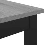 vidaXL Esstisch: Graue Holzwerkstoff-Tischplatte auf schwarzem Metallgestell. Modern & robust.
