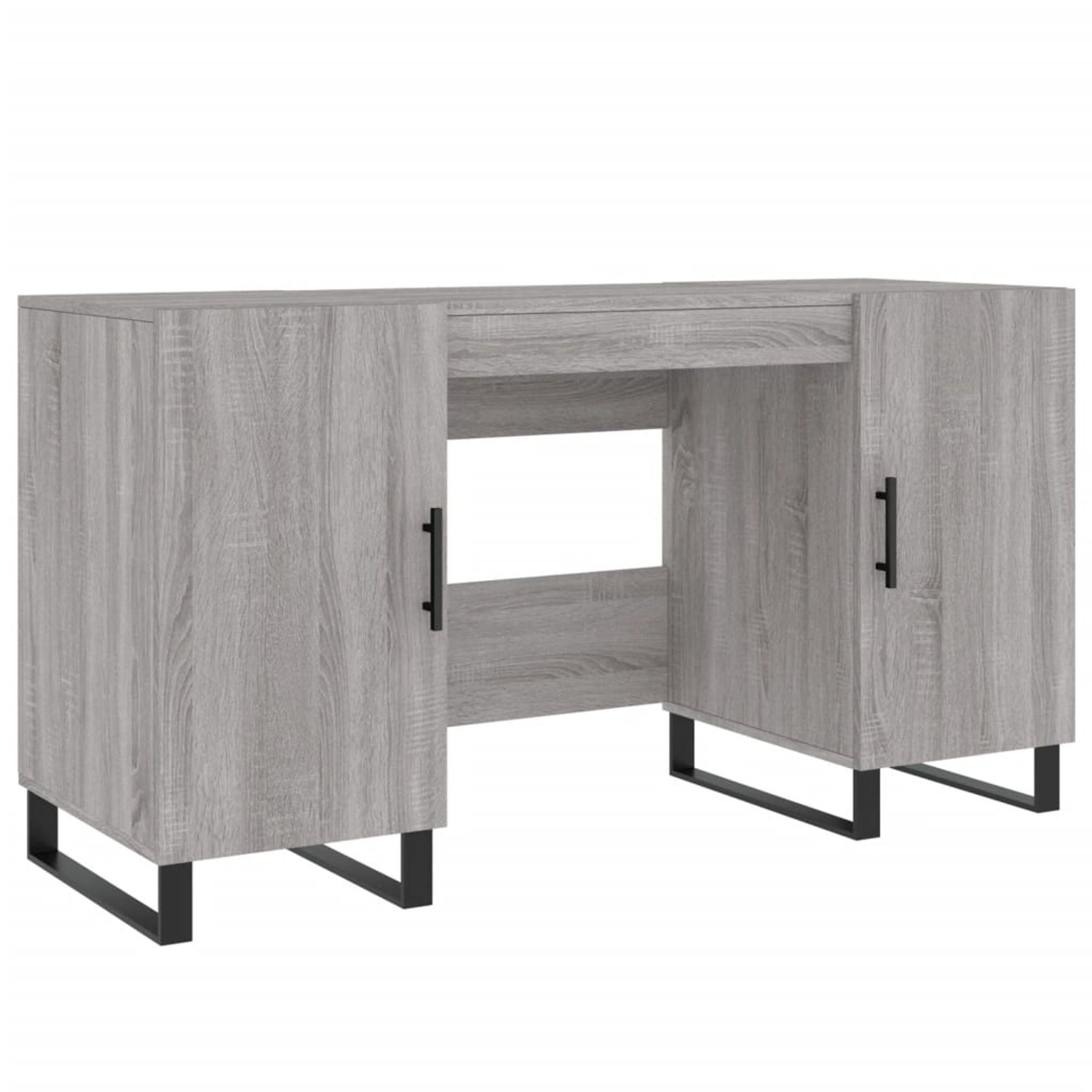 vidaXL Schreibtisch Grau Sonoma 140x50x75 cm Holzwerkstoff 829578 günstig online kaufen