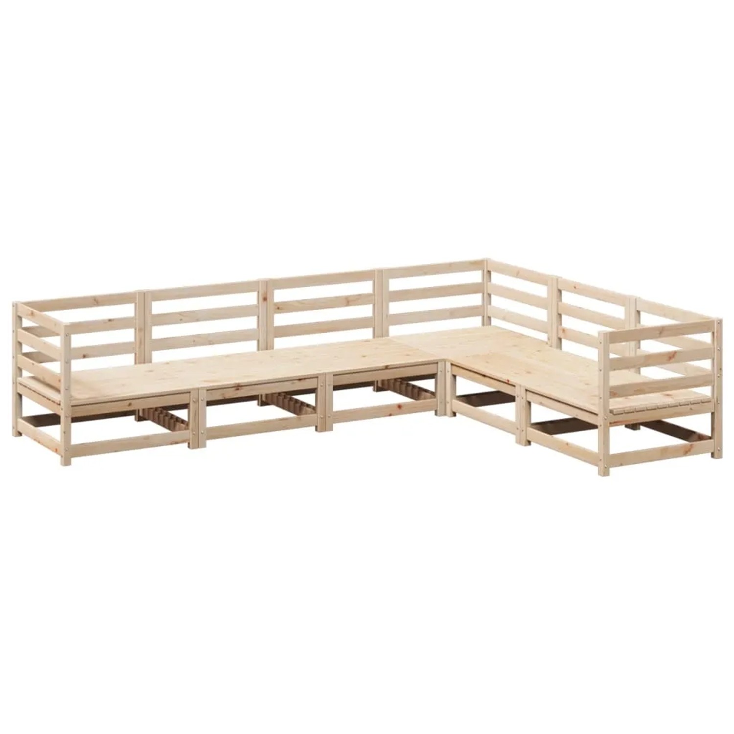 vidaXL 6-Tlg Garten-Sofagarnitur Massivholz Kiefer 3299452 günstig online kaufen
