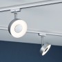 Paulmann URail LED-Spot Circle, 5W, Chrom matt, für Schienensysteme. Warmweißes Licht.