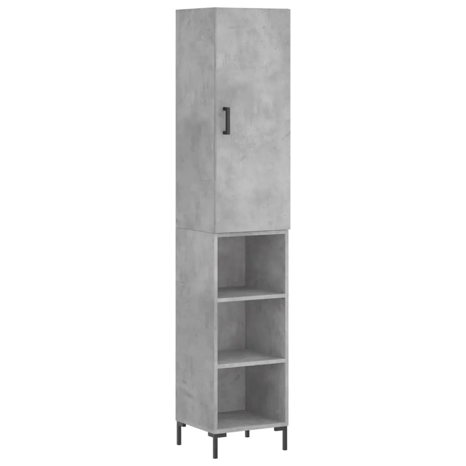 vidaXL Highboard Betongrau 34,5x34x180 cm Holzwerkstoff 3198981 günstig online kaufen