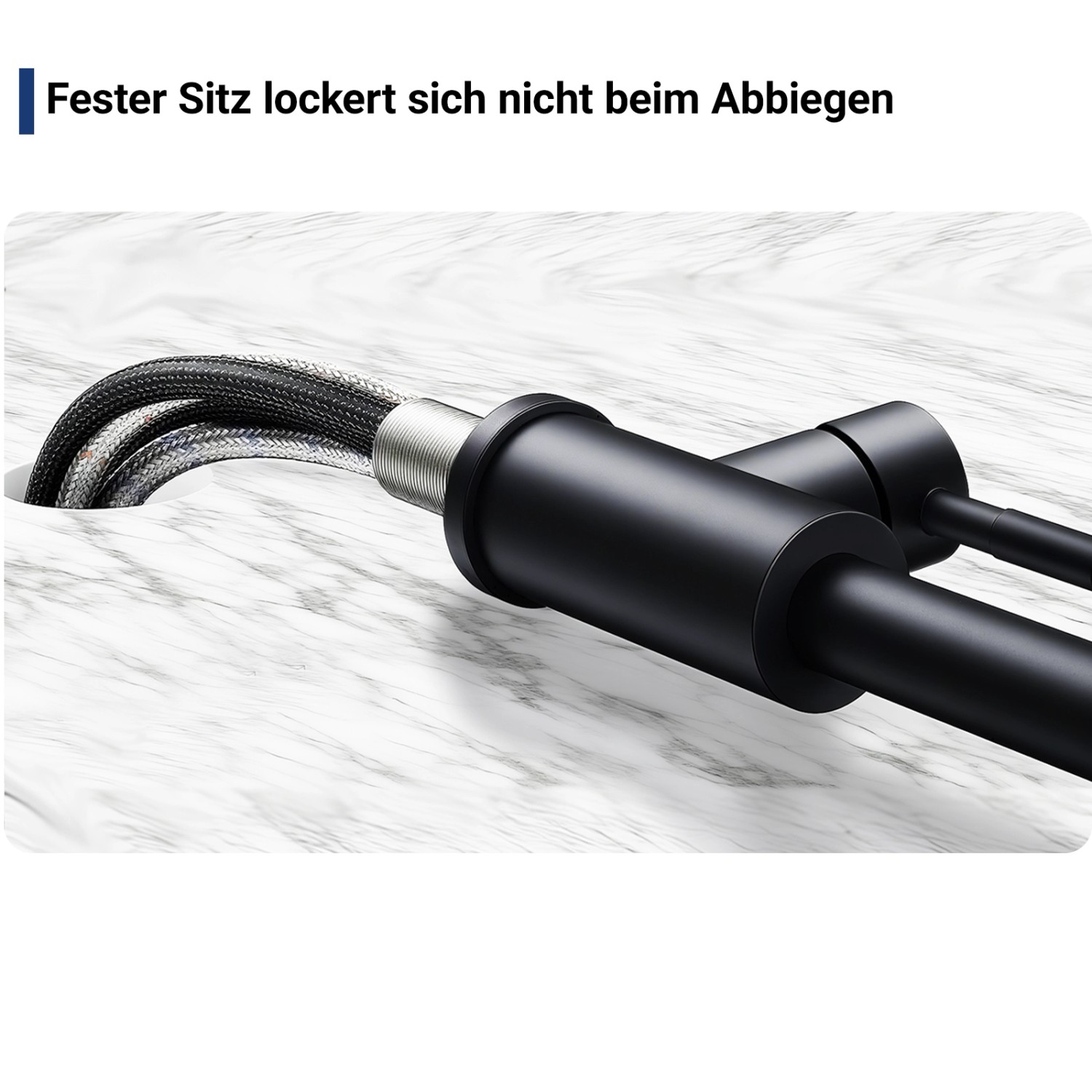 AICA Wasserhahn Schwarz Zwei Wasserauslassmodi Küche Mischbatterie Ausziehbar 360° Drehbar Einhand-Spültischarmatur Bad Küchenarmatur_7