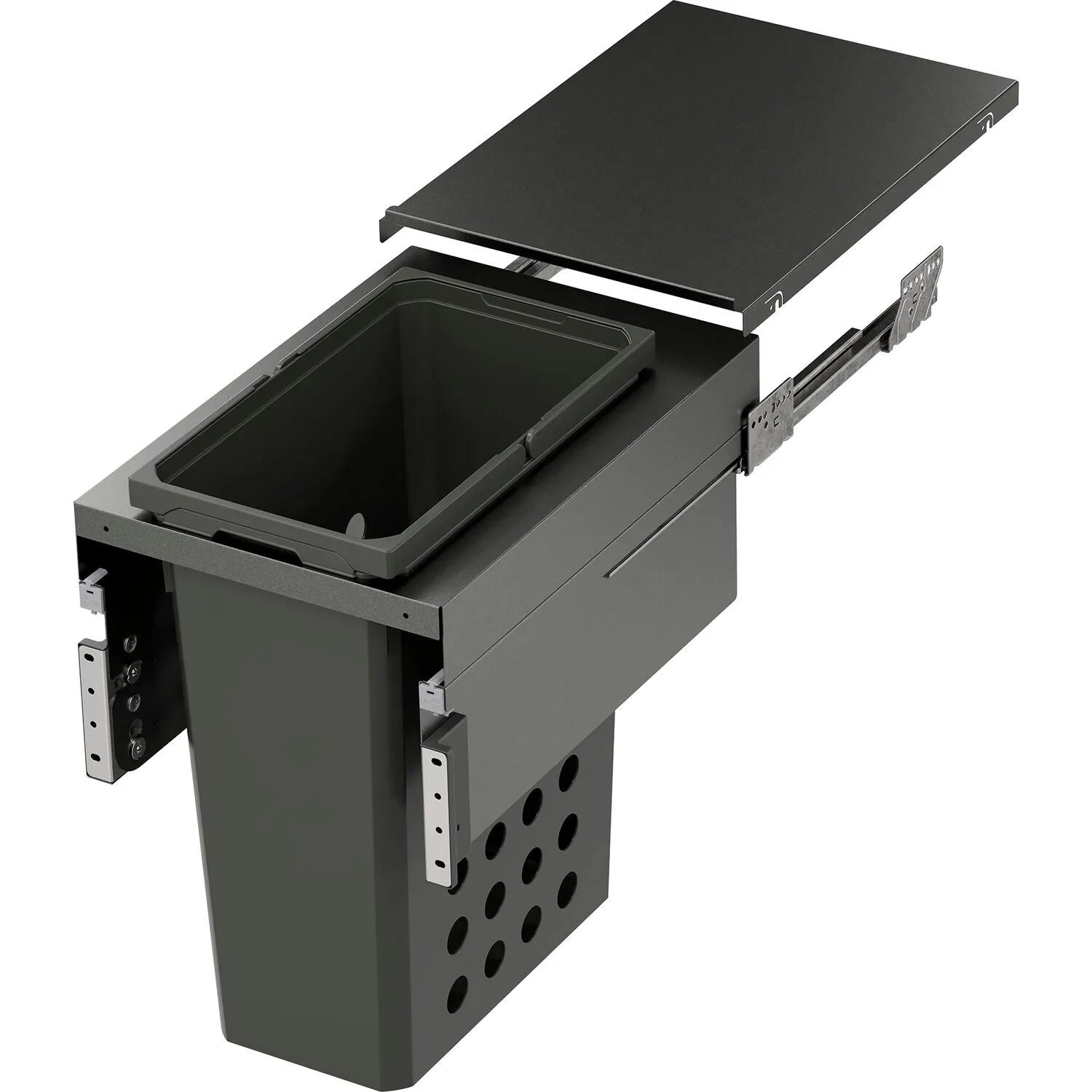 Vauth-Sagel Einbau Wäschekorb für Schrankeinbau in Korpusbreite 400 mm 44, Lava