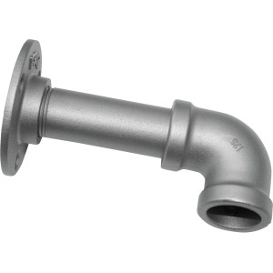 Gardinia Träger Industrial Home, silberner Gardinenstangenhalter Ø 25 mm, 10 cm lang.