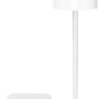 Weiße, dimmbare LED Tischlampe mit Ladestation für Innen & Außen.