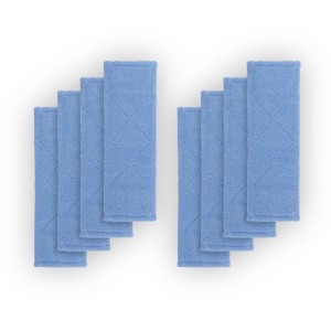 Bestlivings Bodenwischer Ersatzbezüge, 8er Pack, blaues Mikrofaser für Bodenwischer mit Klappsystem.