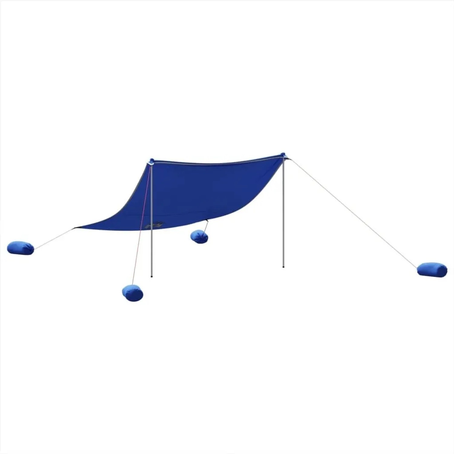 Furnicato Stranddach Sonnensegel Blau Grau 305 X 300 X 213 Cm