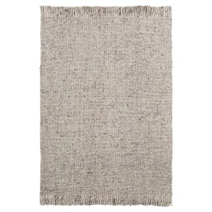 MeGusta Kurzflor Teppich Uni Bunt, 160x230cm. Moderner Woll-Viskose Teppich mit Fransen.