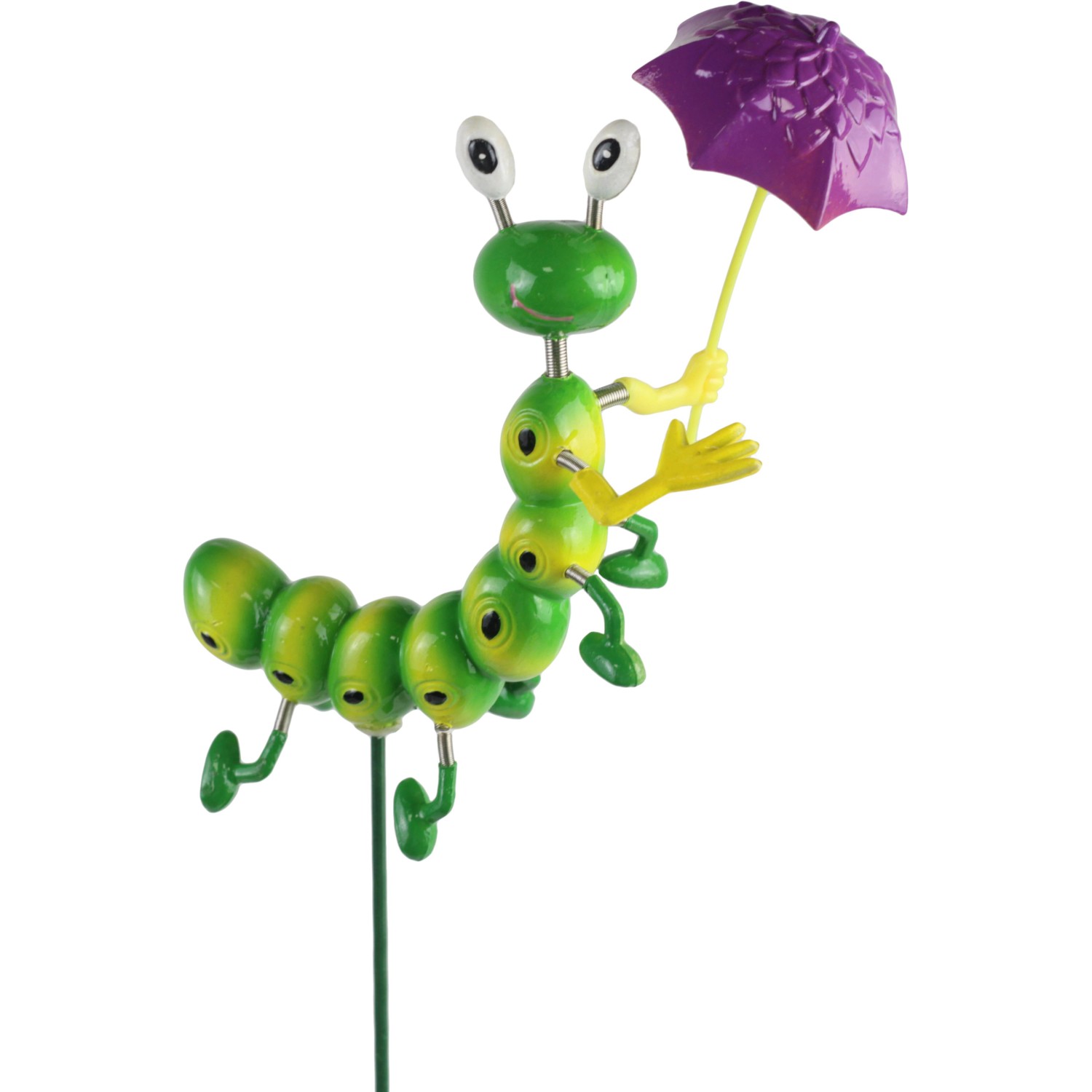 Deko-Gartenstecker Raupe mit Schirm 42 cm