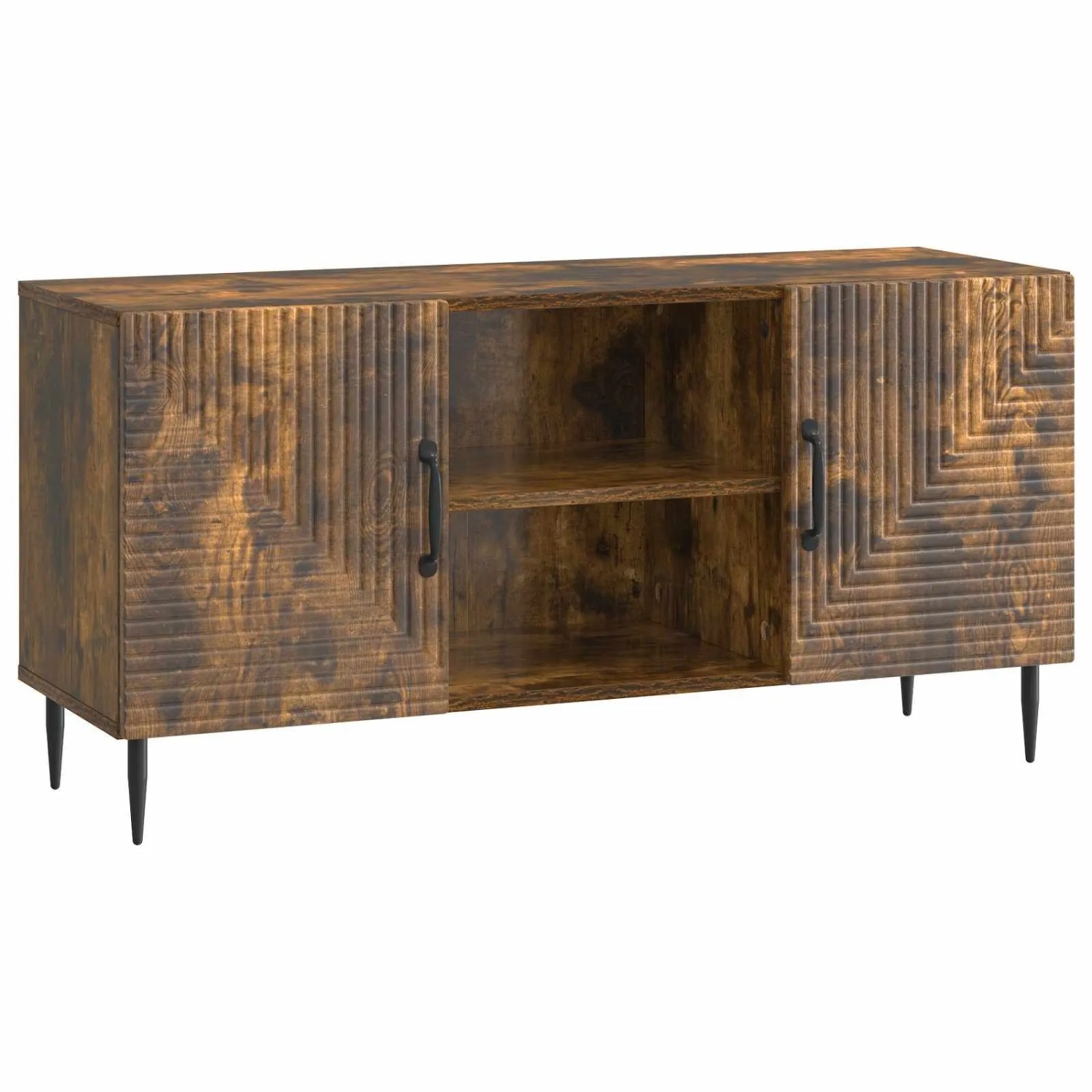 vidaXL TV-Schränk Geräucherte Eiche 102 x 34,5 x 50 cm Holzwerkstoff 894930