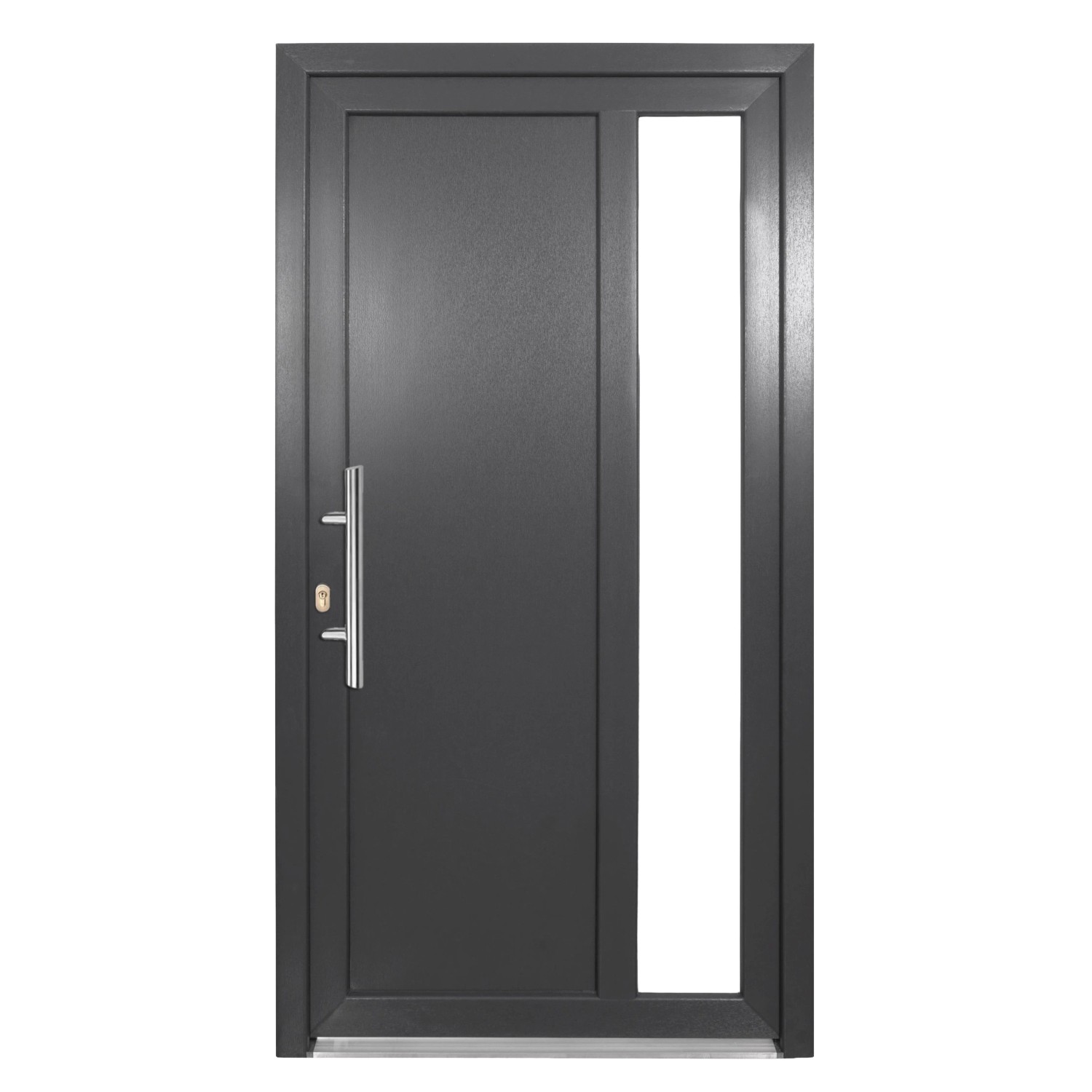 Panto Kunststoff-Haustür K011 Weiß-Anthrazit 110 cm x 210 cm DIN L