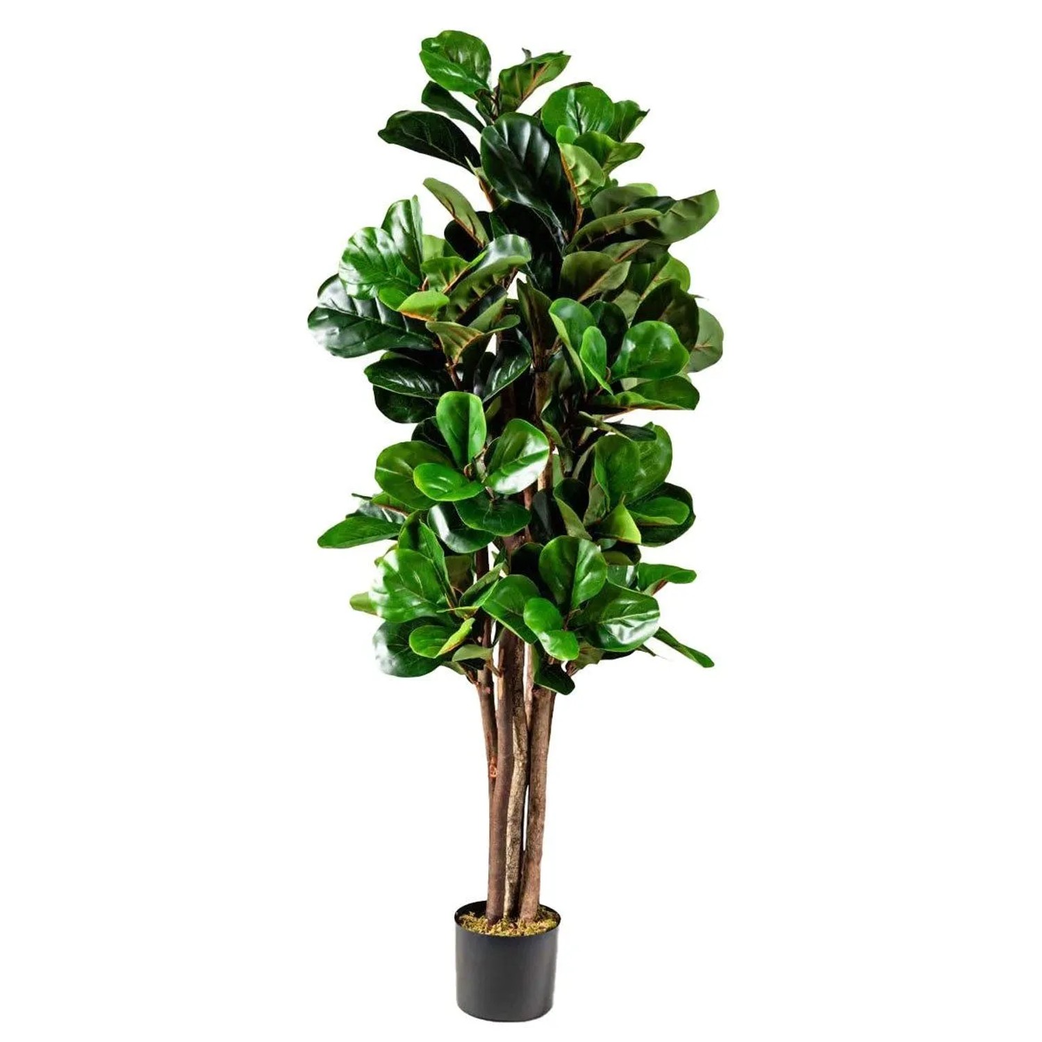 Costway 150 cm Künstlicher Feigenbaum Kunstpflanze Kunstbaum Grün