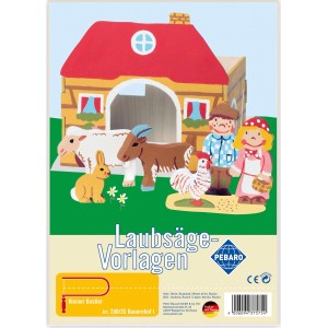 Pebaro Laubsägevorlage Bauernhof I: Bauernhof-Motiv zum Aussägen und Basteln.