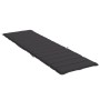 Schwarze vidaXL Sonnenliegen-Auflage (200x60x3 cm) aus Oxford-Gewebe für Gartenliegen.