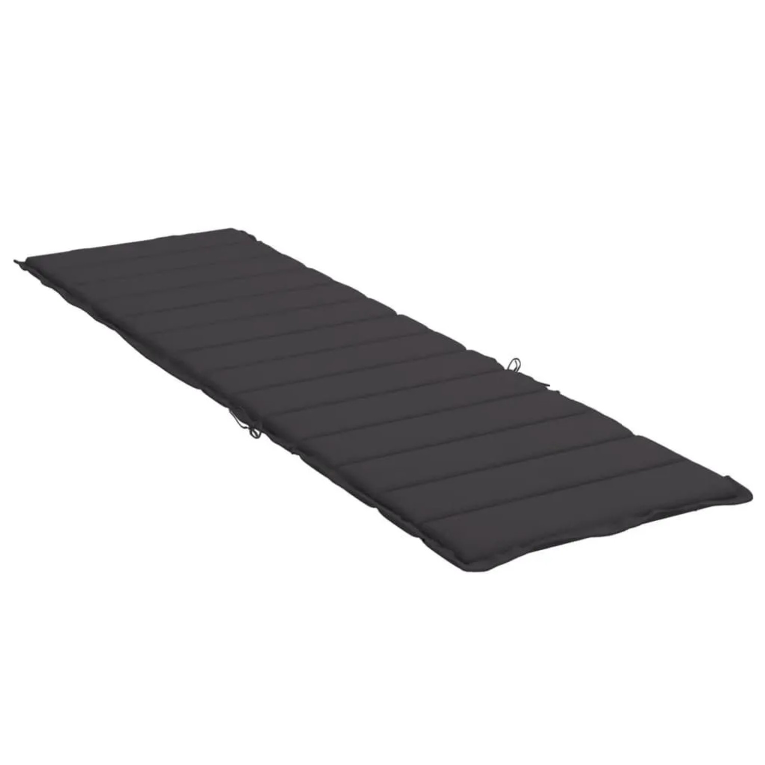 Schwarze vidaXL Sonnenliegen-Auflage (200x60x3 cm) aus Oxford-Gewebe für Gartenliegen.