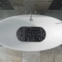 Relaxdays Badewannenmatte PVC Schwarz Steinoptik Rutschfest 68 cm x 36 cm x 0,5 cm 0,49 kg_2