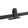 vidaXL Schiebetürbeschlag Set, 213 cm, Karbonstahl, für Schranktüren.