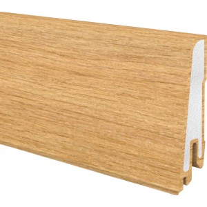 Hartschaum Sockelleiste Modern 60 sk Eiche, selbstklebend, 17x60x2500mm.