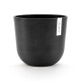Dunkelgrauer Ecopots Pflanztopf Oslo, 25 cm, für Innen- und Außenbereich.