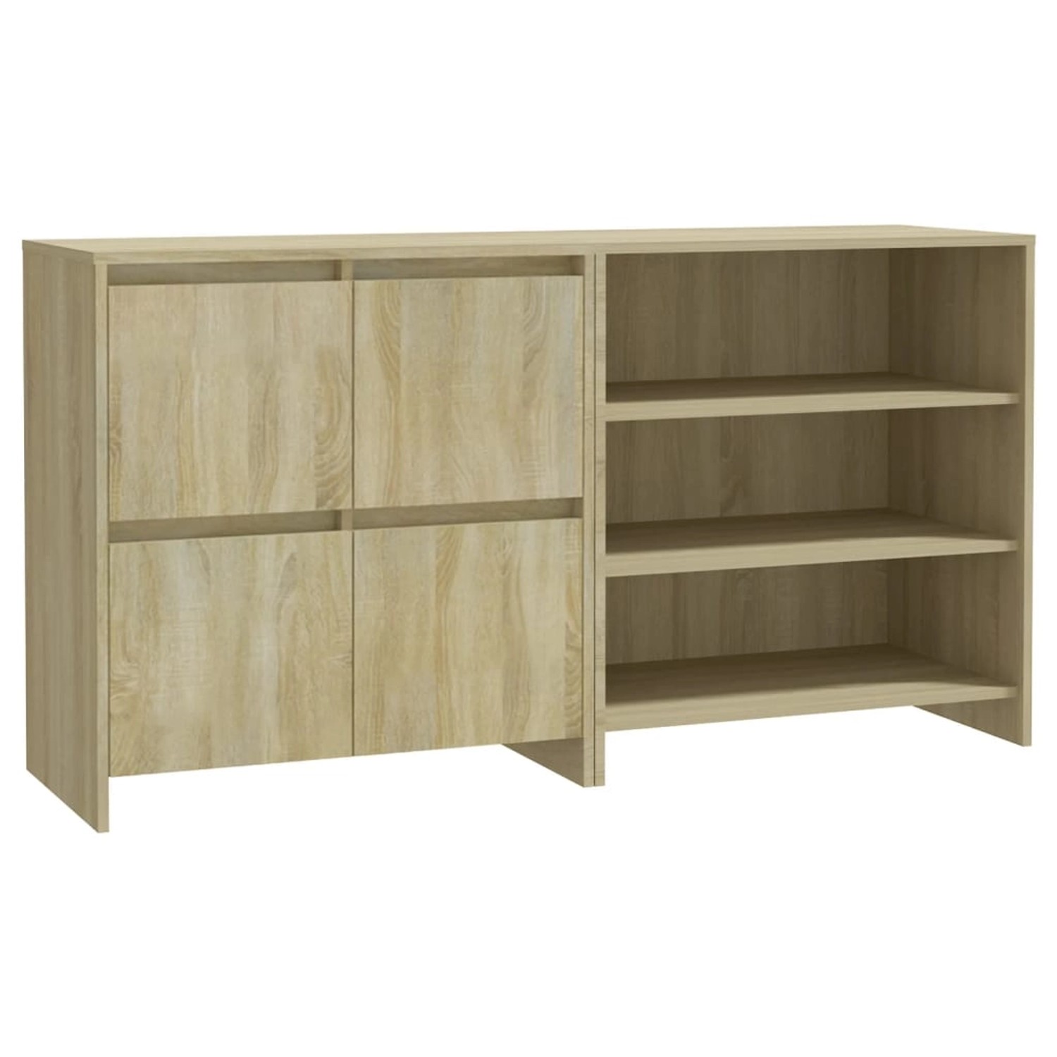 vidaXL 2-Tlg Sideboard Sonoma-Eiche Holzwerkstoff 3098083