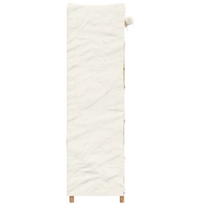 vidaXL Kleiderschrank aus Bambus, 110x45x170 cm, mit Stoffbezug. Schrank für Schlafzimmer oder Ankleidezimmer.