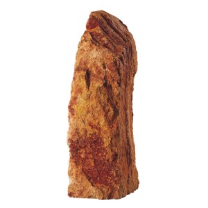Scherf Travertin-Monolith Feuer-Rot, Höhe 60-90 cm, für die Gartengestaltung.