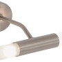 Moderne, 2-flammige Briloner LED-Wandleuchte in Nickel matt für Spiegelleuchten.