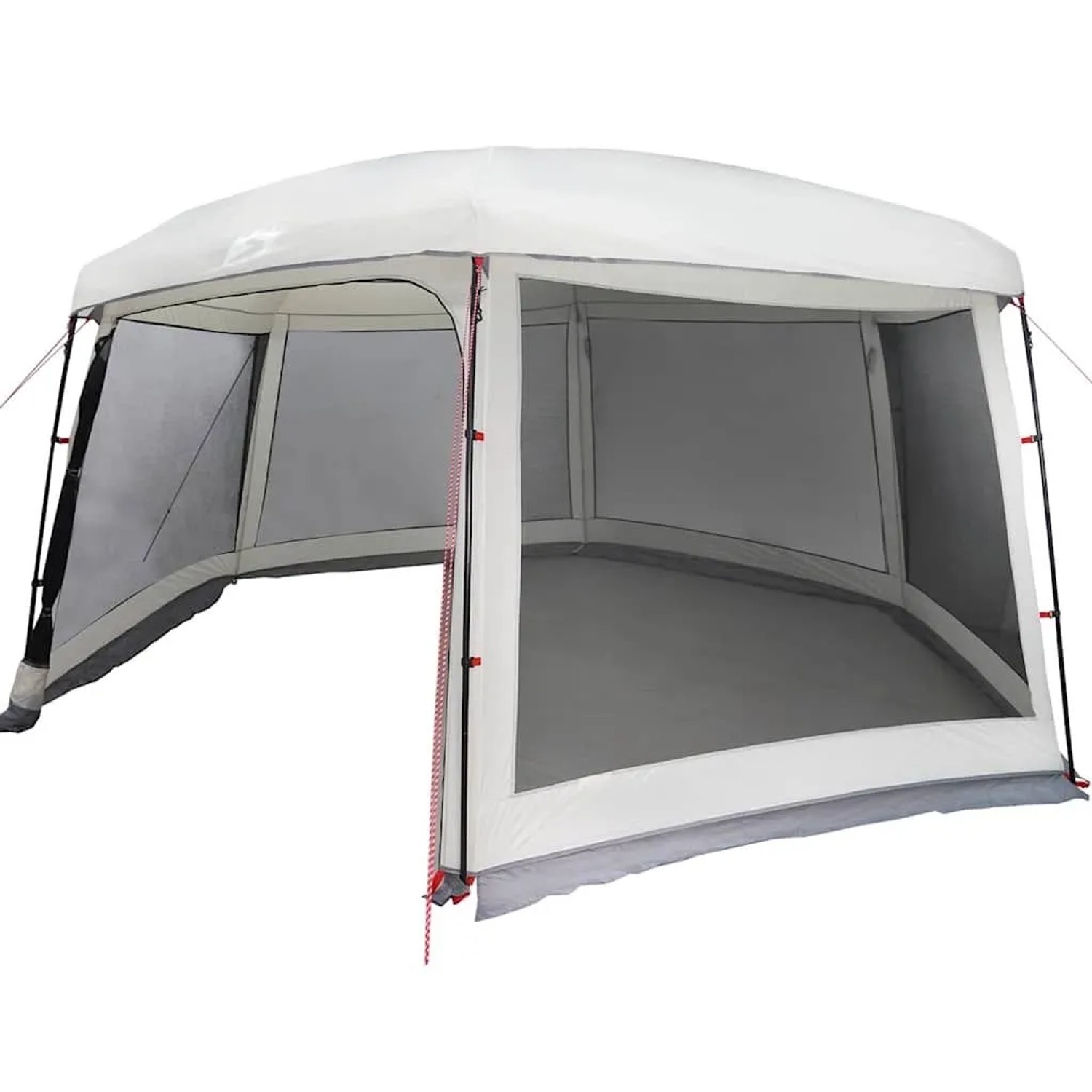vidaXL Poolzelt mit Abnehmbarem Überzelt Netzwänden Grau 670x590cm 4100633_8