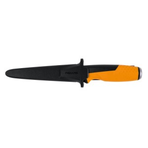 Fiskars Metallsäge Pro PowerTooth Klein, 15 cm, mit Köcher. Handsäge mit orangefarbenem Griff.