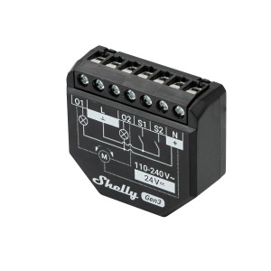 Shelly Relais Rollladenaktor Unterputz 2PM Gen3 Schwarz