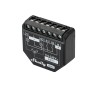 Schwarzer Shelly Relais Rollladenaktor 2PM Gen3 für die Hausautomation.