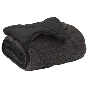 vidaXL Ganzjahresbettdecke Gepolstert Anthrazit 220 x 260 cm 42026239