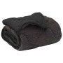Anthrazitfarbene vidaXL Ganzjahresbettdecke (220x260 cm) mit Mikrofaser- und Teddy-Fleece-Seite.