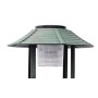 Grünes VidaXL Vogelbad/Futterstation mit Solarmodul für Garten, Balkon oder Terrasse.