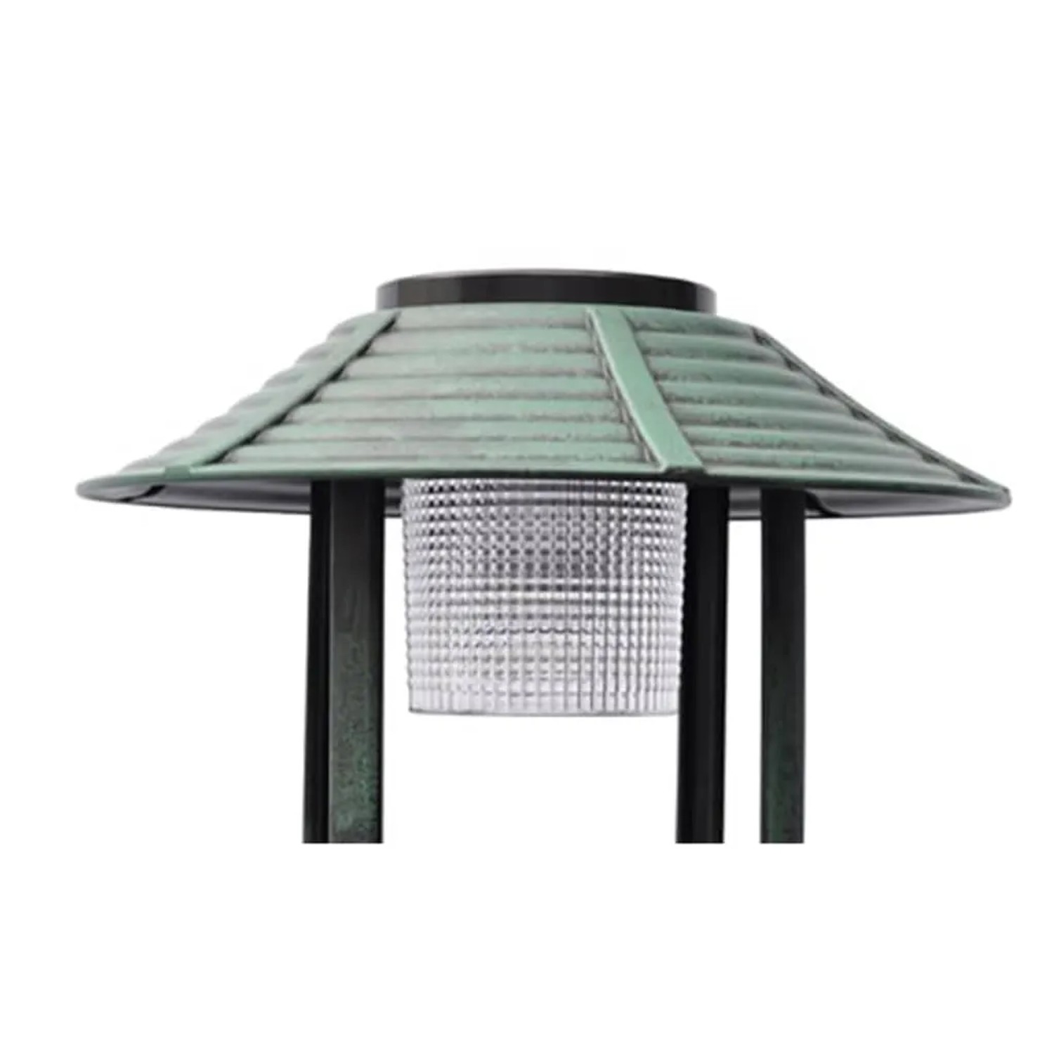 Grünes VidaXL Vogelbad/Futterstation mit Solarmodul für Garten, Balkon oder Terrasse.