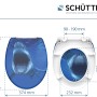 Schütte WC-Sitz Shark Duroplast mit Absenkautomatik und den Maßen.