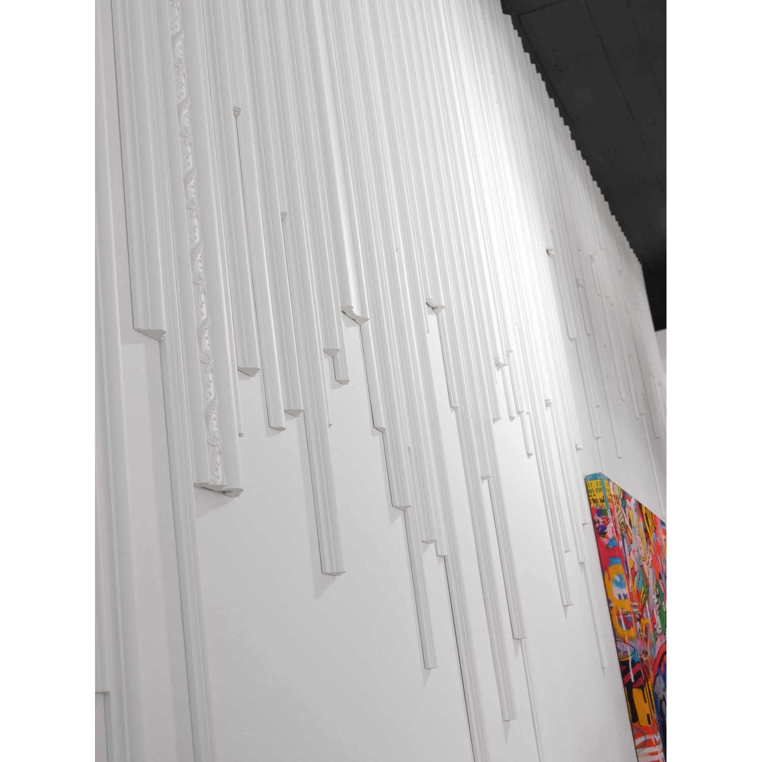 Weiße NOEL & MARQUET Wandleisten Z13-Box ARSTYL, 40 m Set für moderne Wandgestaltung.