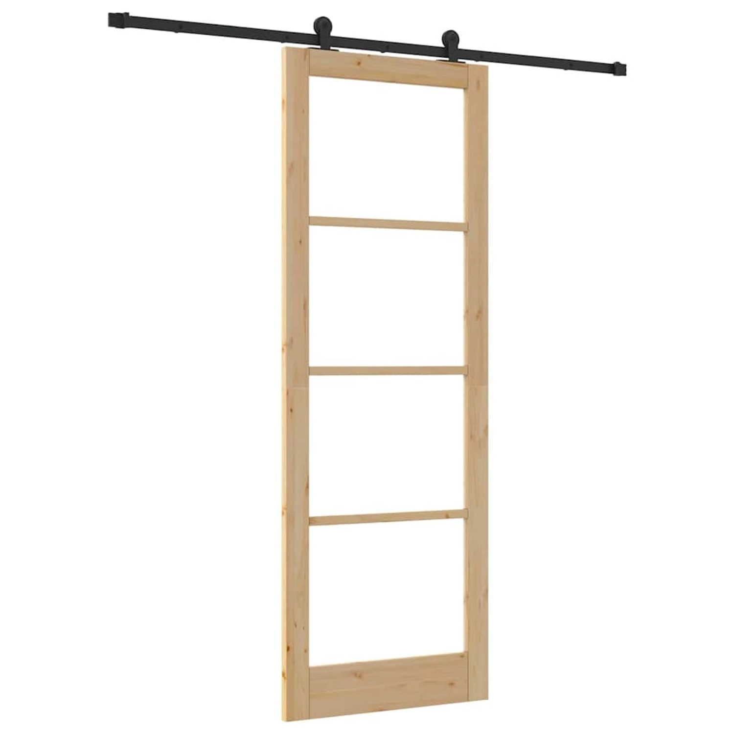 vidaXL Schiebetür ORKDAL Braun 83 x 232 cm Holz und Metall 3332141 günstig online kaufen