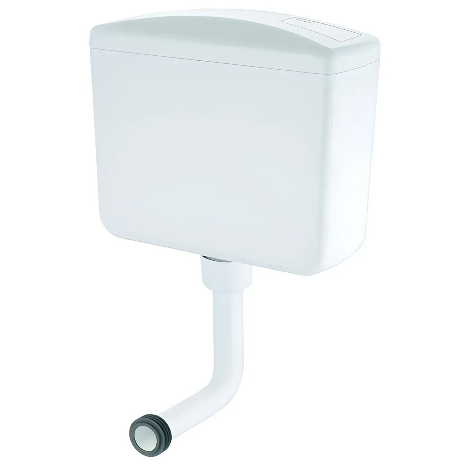 Baliv Stand-WC-Set C218: Spülkasten und Zulaufrohr in Weiß.