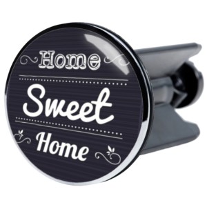 Sanilo Waschbeckenstöpsel mit "Home Sweet Home" Design für handelsübliche Waschbecken.