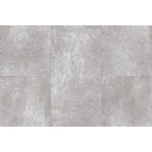 Klick-Vinylboden Fliese Luxemburg in Steinoptik, graue Oberfläche.