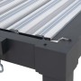 Detailansicht der anthrazitfarbenen Sunjoy Multi-Pergola Matterhorn mit Lamellendach.