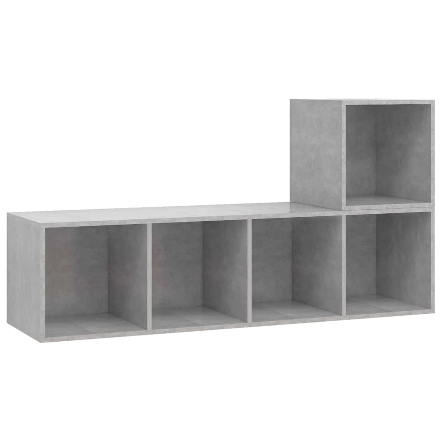 vidaXL 2-Tlg TV-Schrank-Set Betongrau Holzwerkstoff 3079803 günstig online kaufen